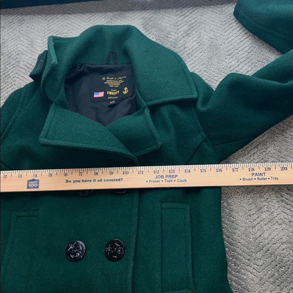 VTG Fidelity Green Wool Peacoat Women XS Military Double Breasted Made USA - Picture 13 of 15